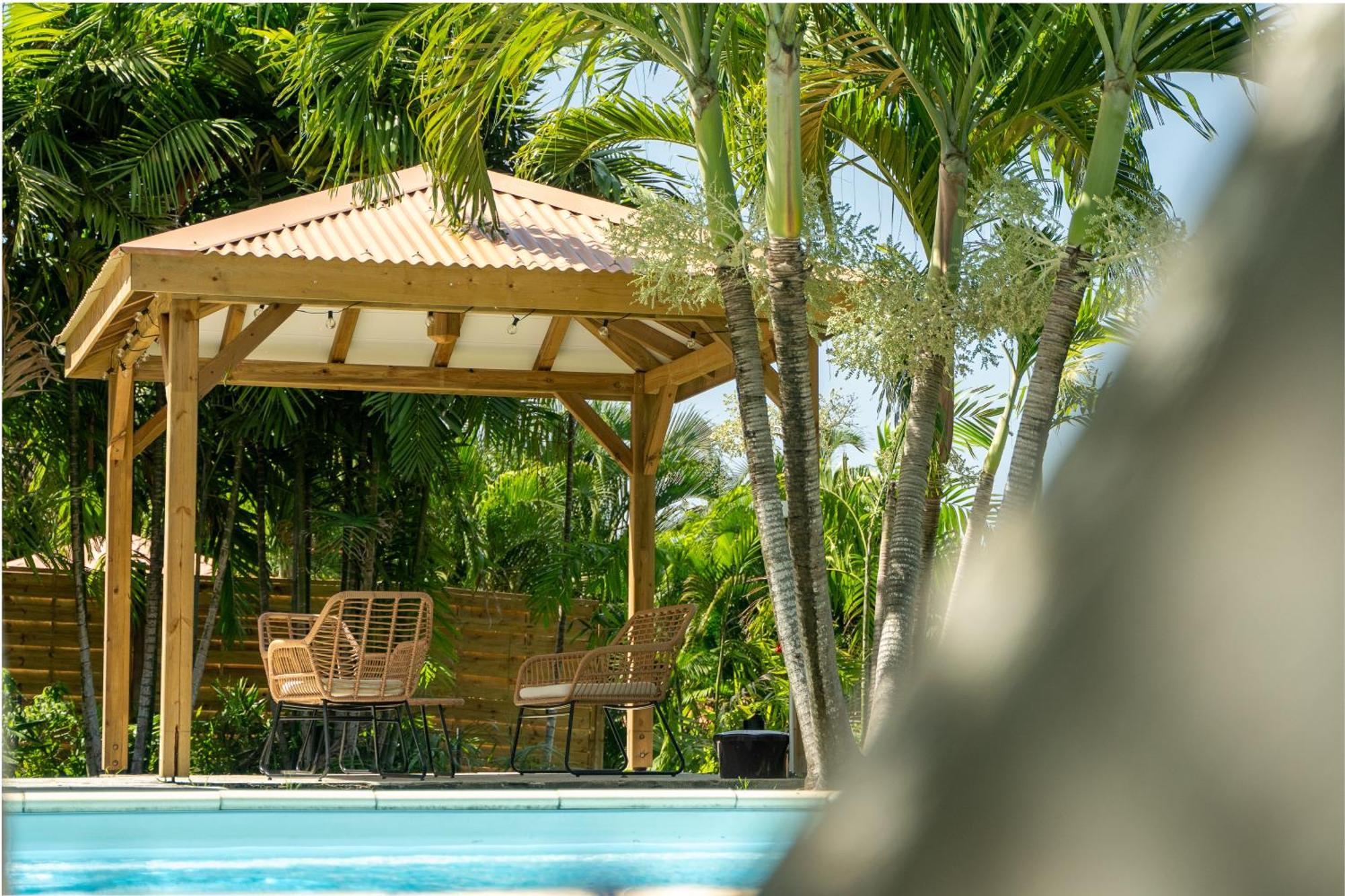 Villa Les 4 Colibris, 3 Chambres, Piscine, Jardin Et Vue Imprenable ! Le Vauclin Luaran gambar