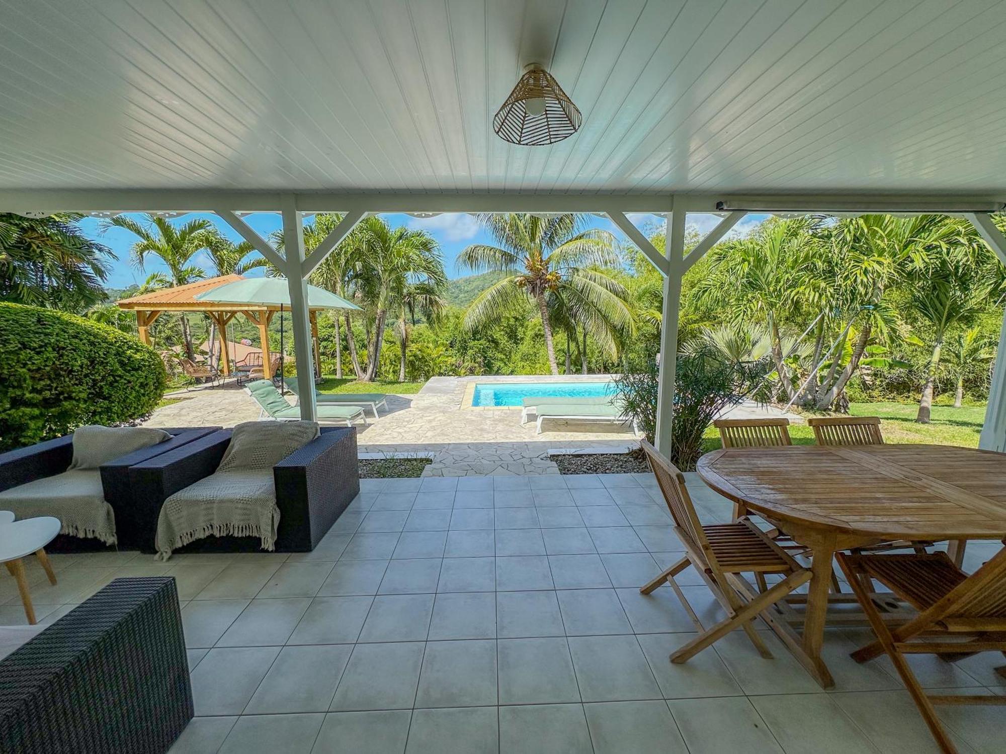 Villa Les 4 Colibris, 3 Chambres, Piscine, Jardin Et Vue Imprenable ! Le Vauclin Luaran gambar