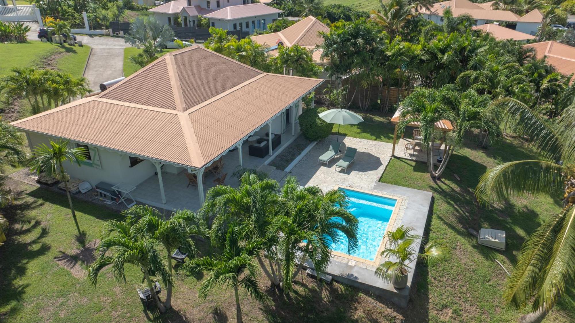Villa Les 4 Colibris, 3 Chambres, Piscine, Jardin Et Vue Imprenable ! Le Vauclin Luaran gambar